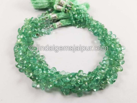 Mint Apatite Faceted Pear Beads